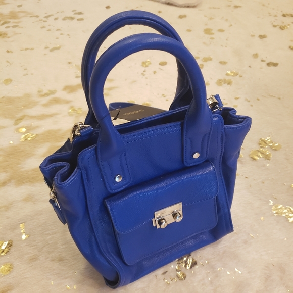 bright blue purse